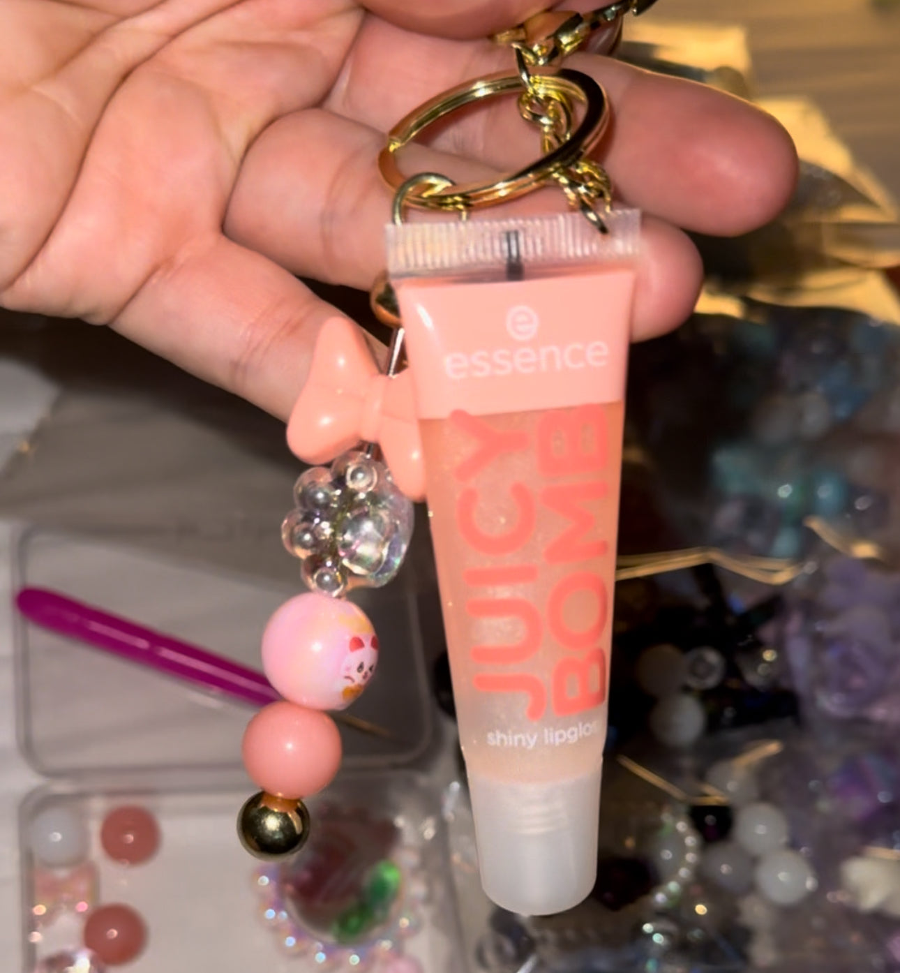 Lip Gloss Keychain DIY Set